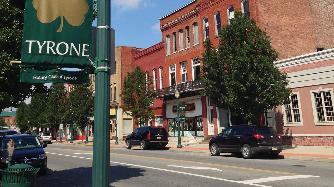 Photo of downtown Tyrone, PA