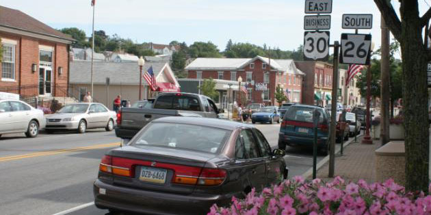Photo of downtown Everett, PA