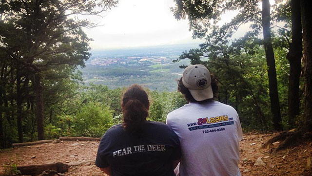 View of State College from the top of Mount Nittany