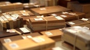 many bundles of different size and species wood boards