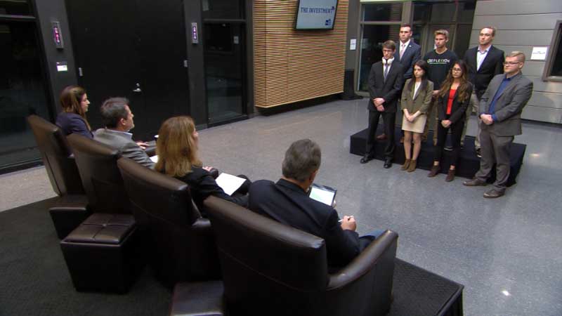 Students entrepreneurs competing on The Investment