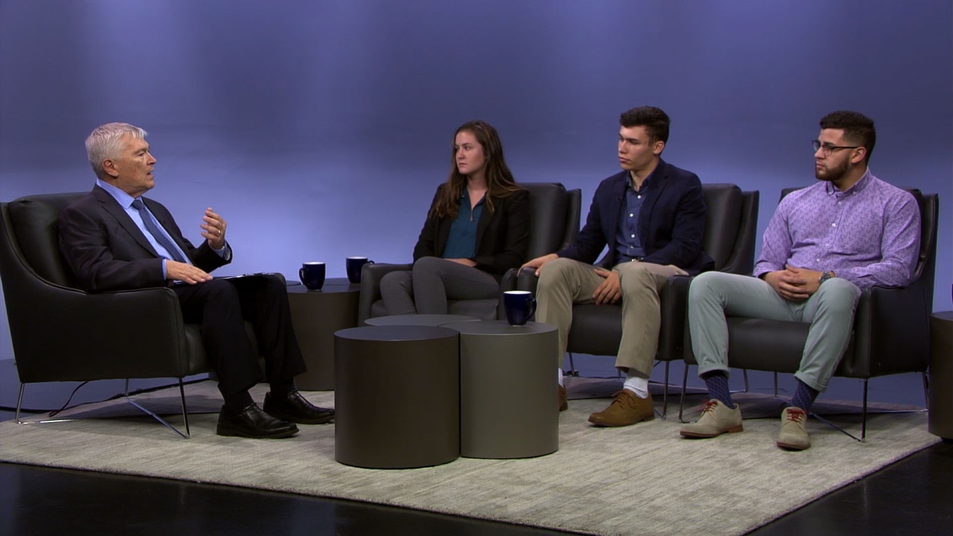 Eric Barron and guests on the set of Digging Deeper