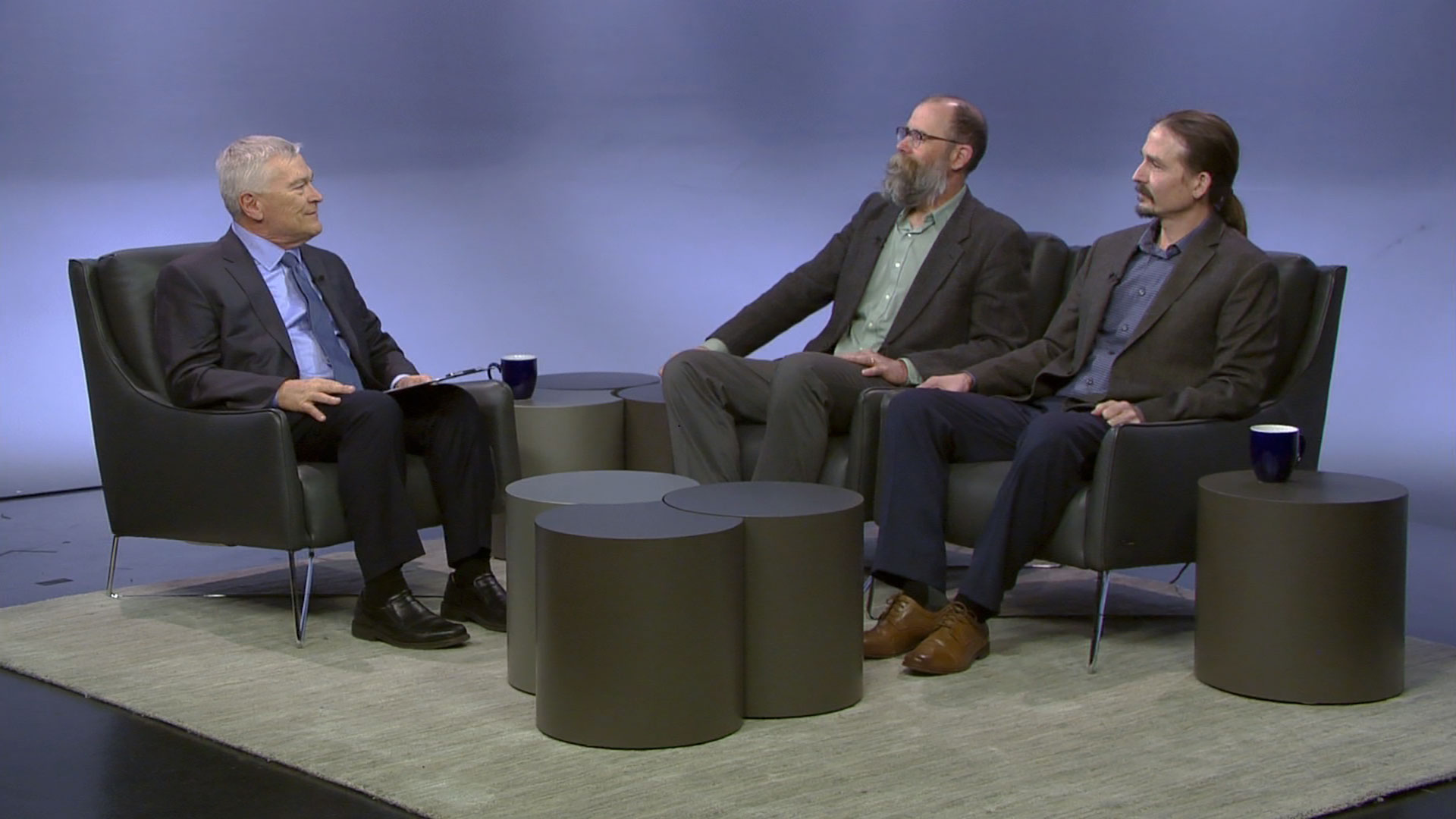 Eric Barron and guests on the set of Digging Deeper