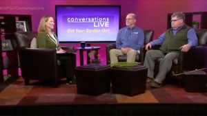 Host and guests on the set of Conversations Live.