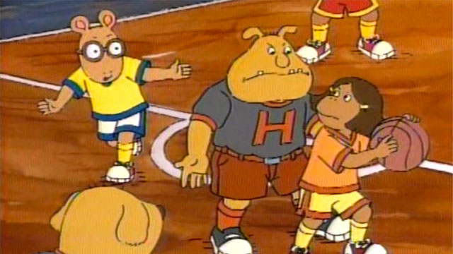 arthur playing basketball