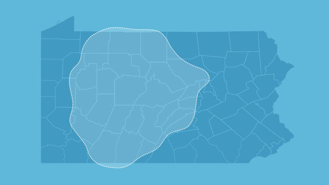 pa map showing wpsu tv coverage