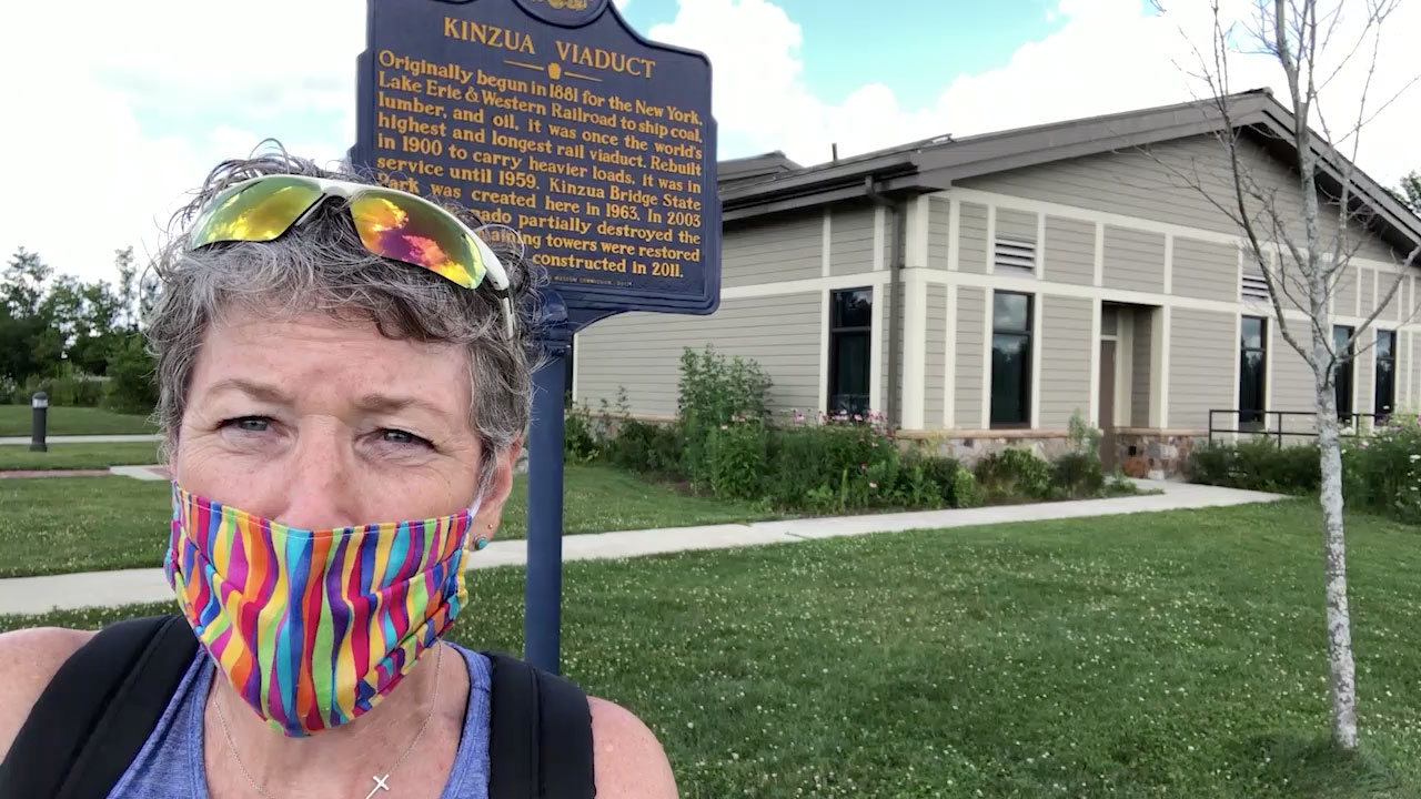 Carolyn at Kinzua Viaduct