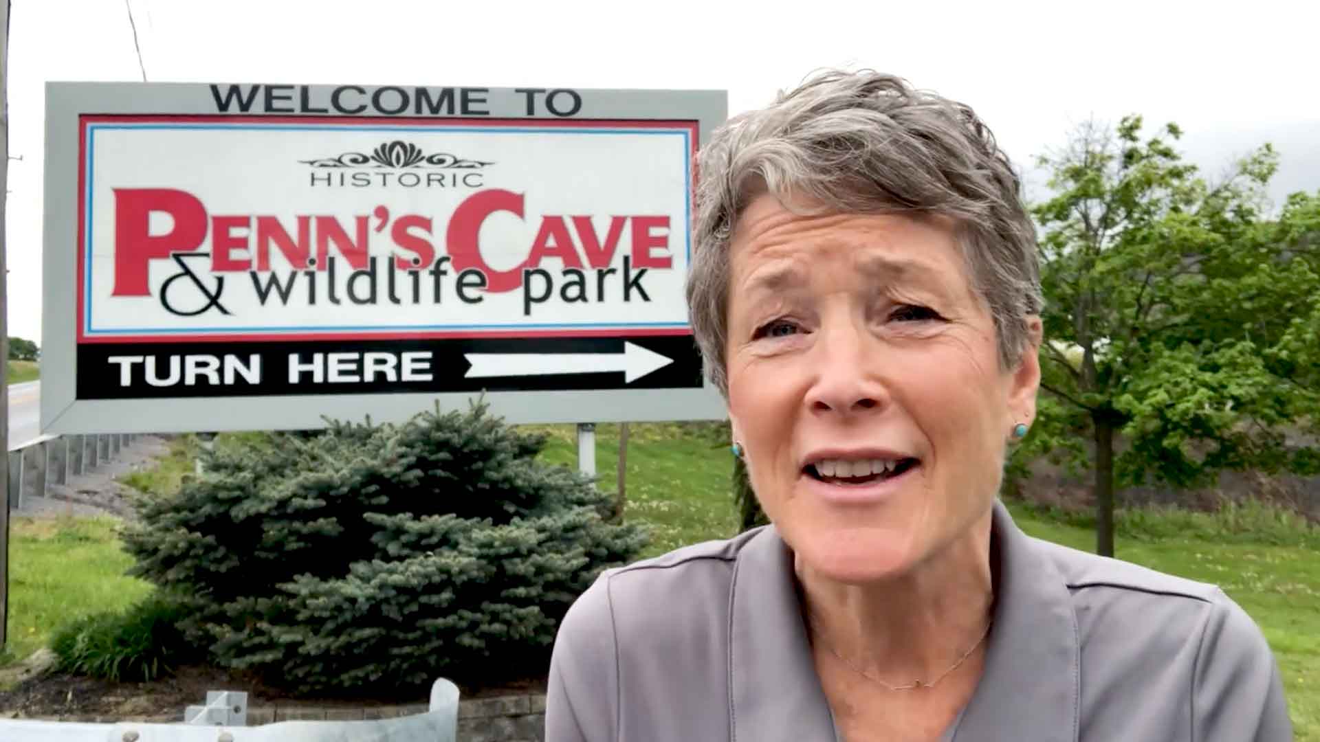 Carolyn at Penns Cave