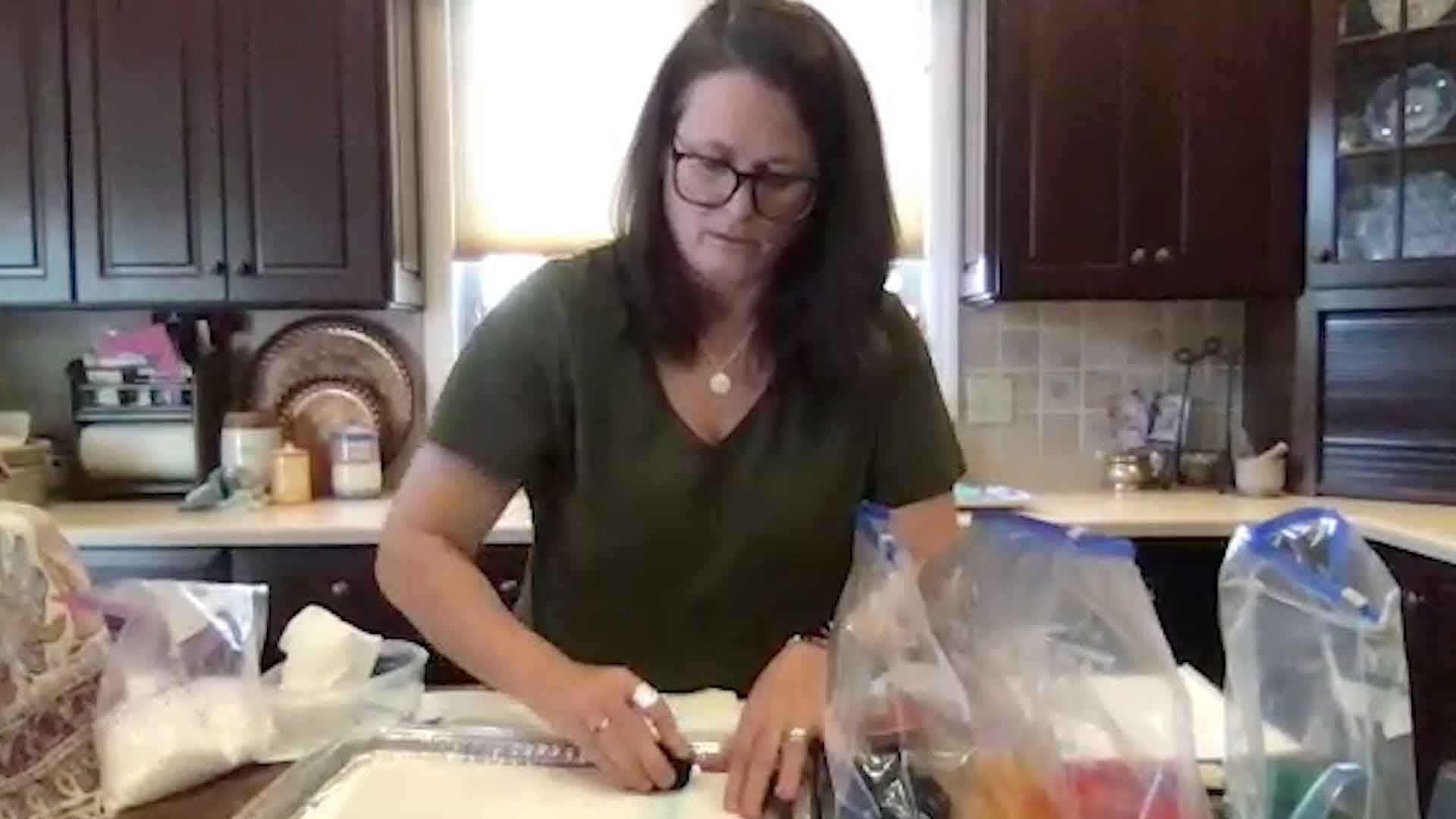 painting with colored ice