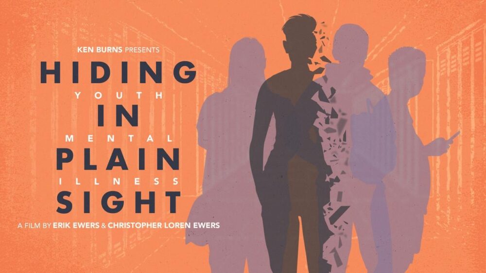 Several teenager silhouettes with one disolving