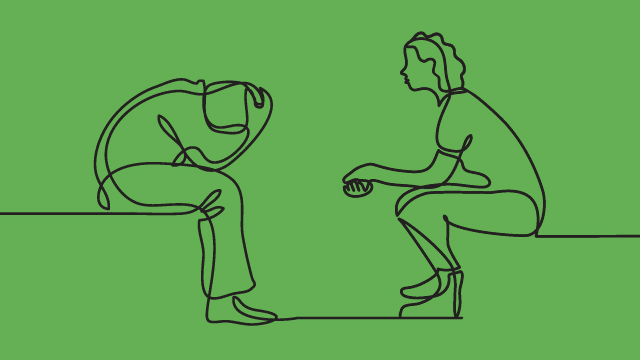 illustration of person in depressed posture