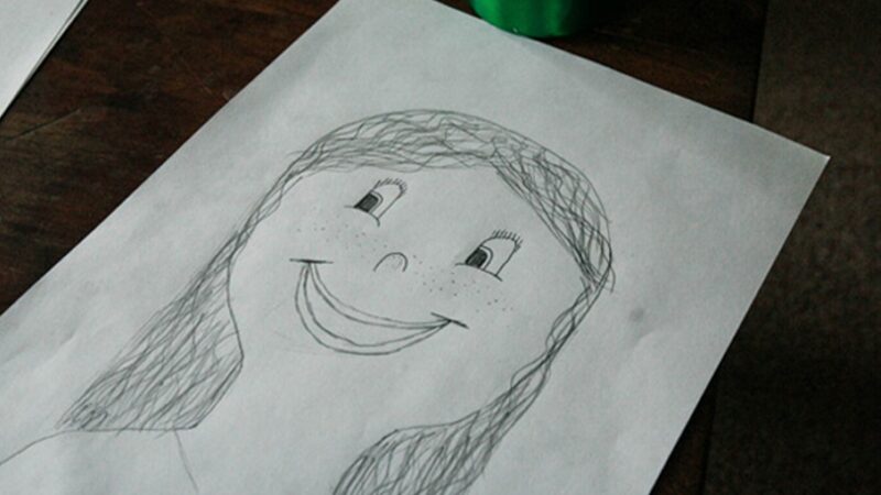 A image of self-portrait drawing