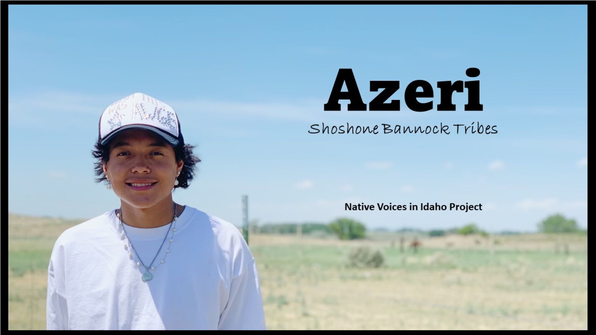 A man from the Shoshone Bannock Tribe standing in the high desert.