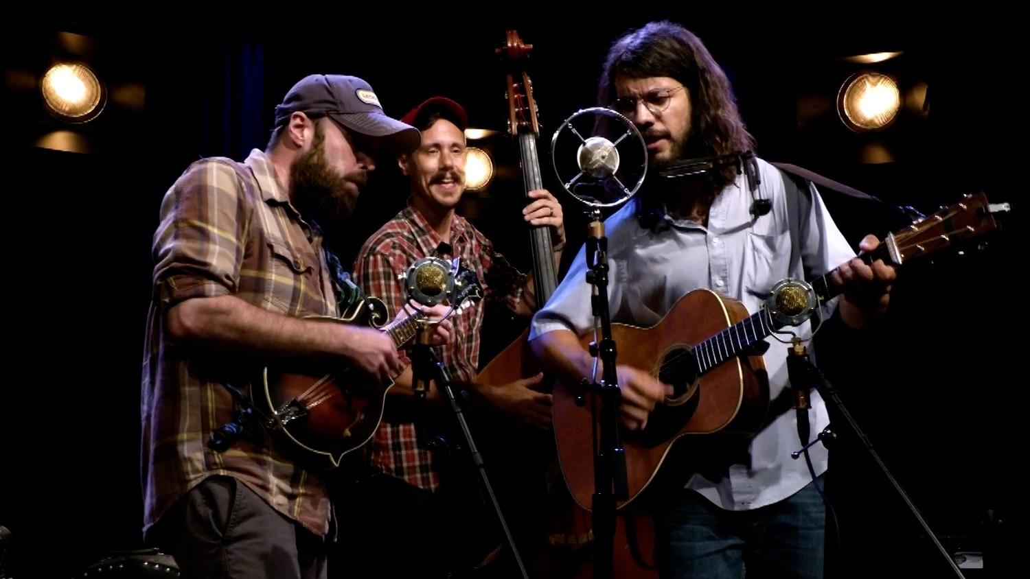 The Dishonest Fiddlers performing in the WPSU production studio