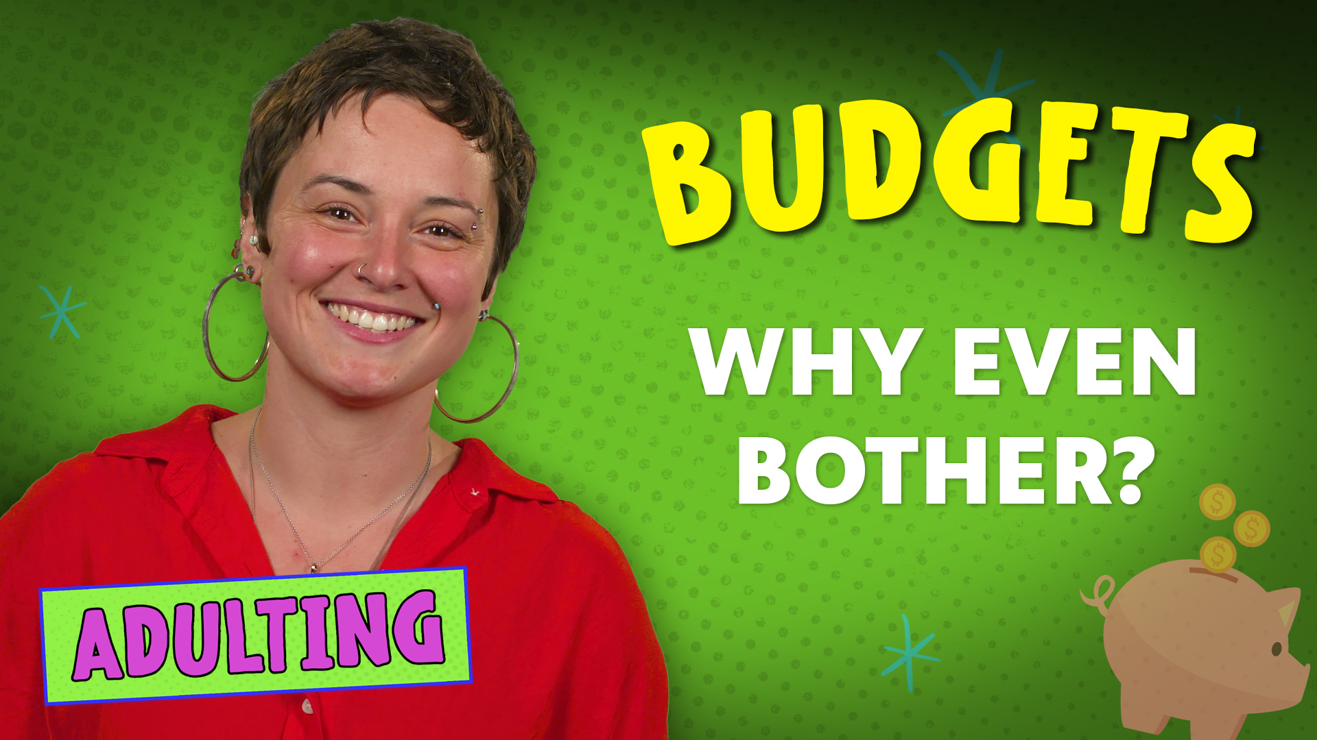 Host Nico Gargiulo in front of a banner that reads "Budgets, why even bother?"