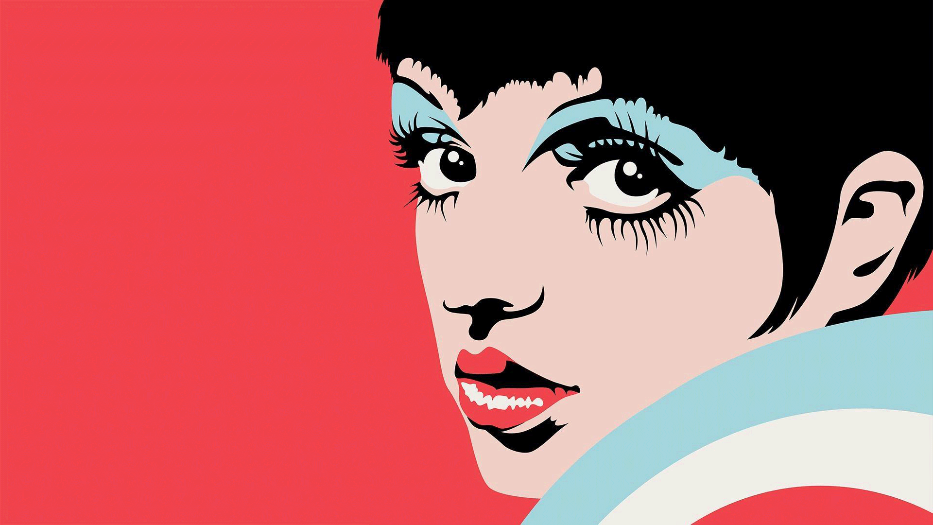 pop art style portrait of Liza Minelli