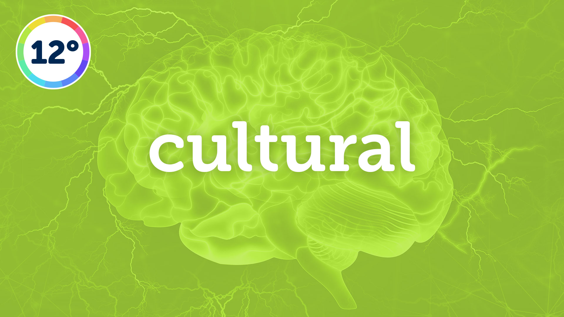 human brain giving off electric signals.