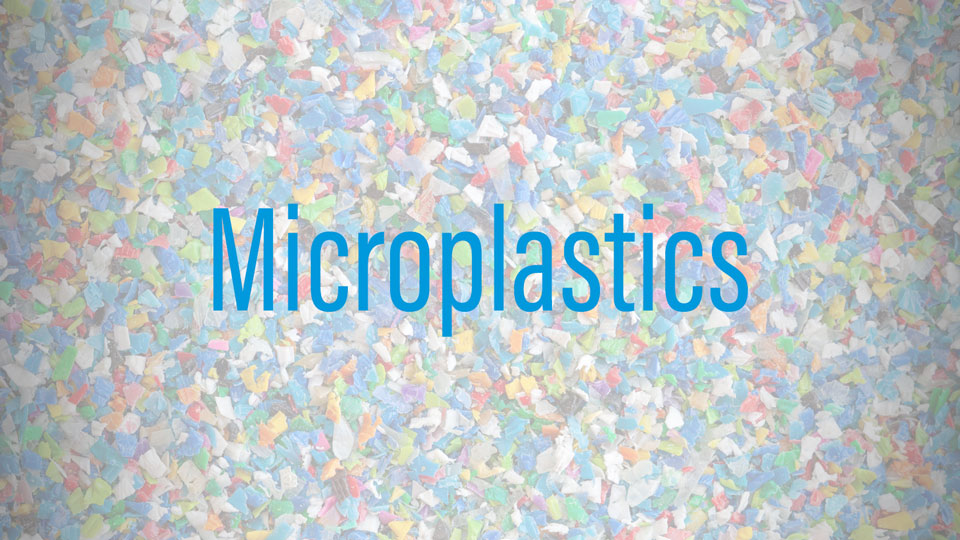 Close of a small bits of plastic in many colors.