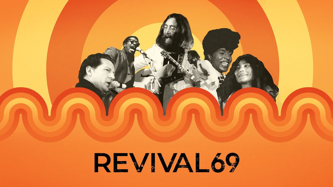 Black and white collage of musicians that performed at Woodstock.