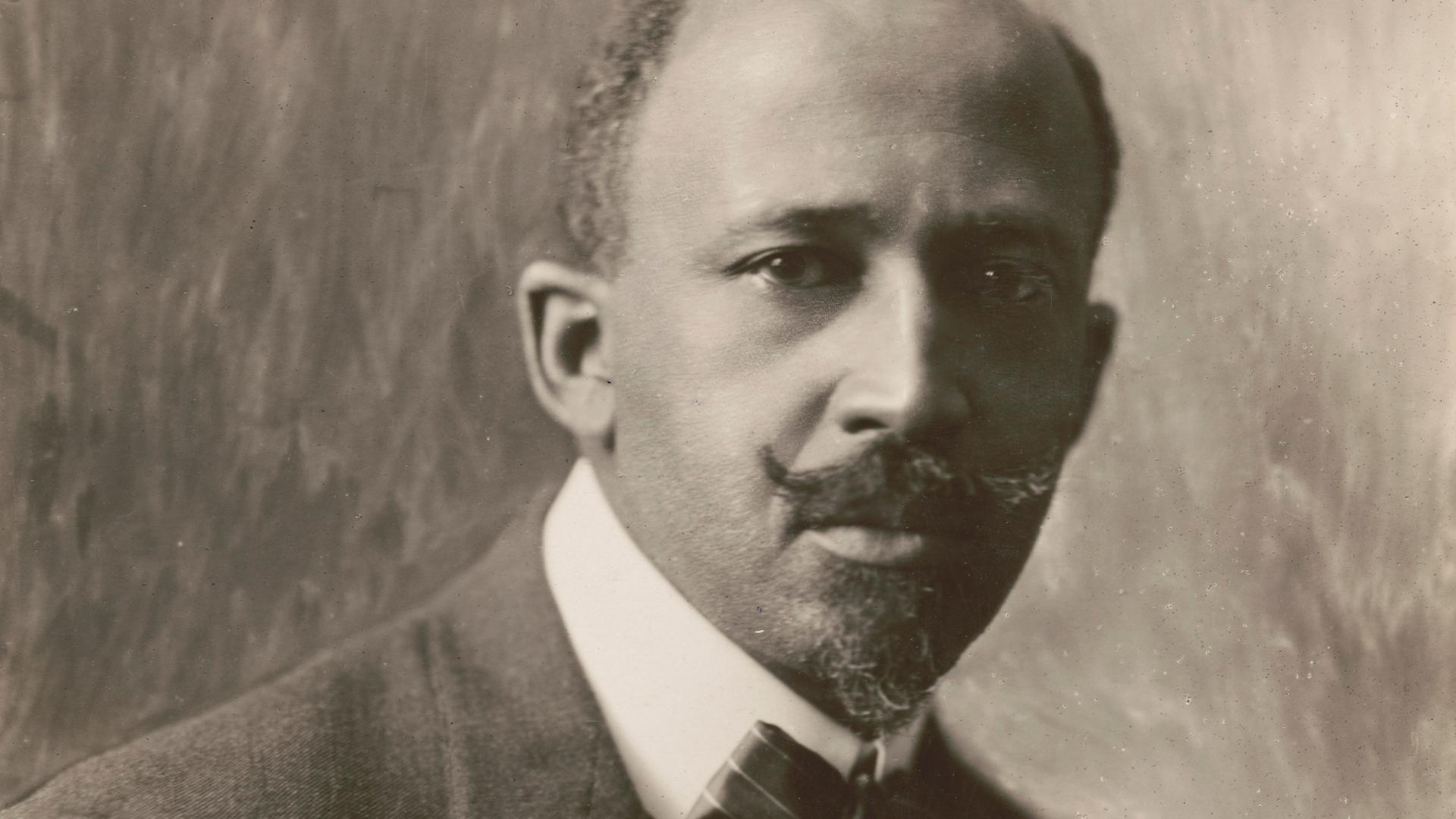 Old grainy black and white photo of W.E.B. DuBois
